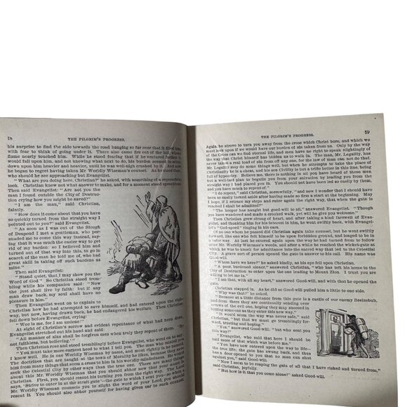 The Pilgrims Progress By John Bunyan Young Peoples Ed. Illustrated Religious - Picture 13 of 14